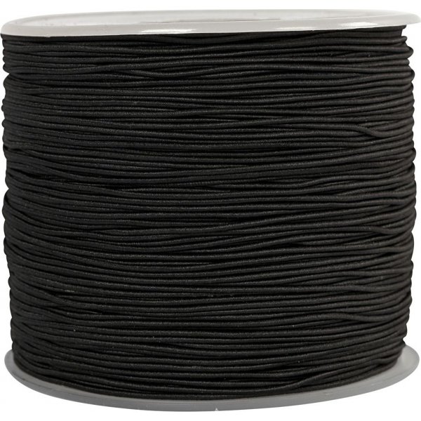 Elastische Kordel 1 mm - Schwarz - 250 m