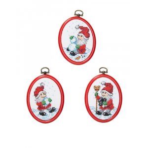 Stickset Gemälde - Weihnachtsmann im Schnee Stickset Gemälde - Weihnachtsmann im Schnee