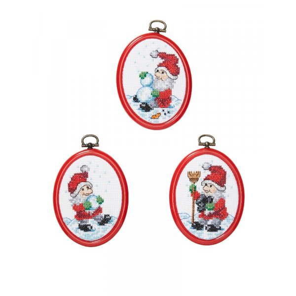 Stickset Gemlde - Weihnachtsmann im Schnee
