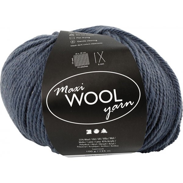 Wollgarn - Blau - 100 g
