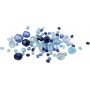 Facettierte Kunststoffperlen Harmony - gemischt - blaue Harmonie - 45 g