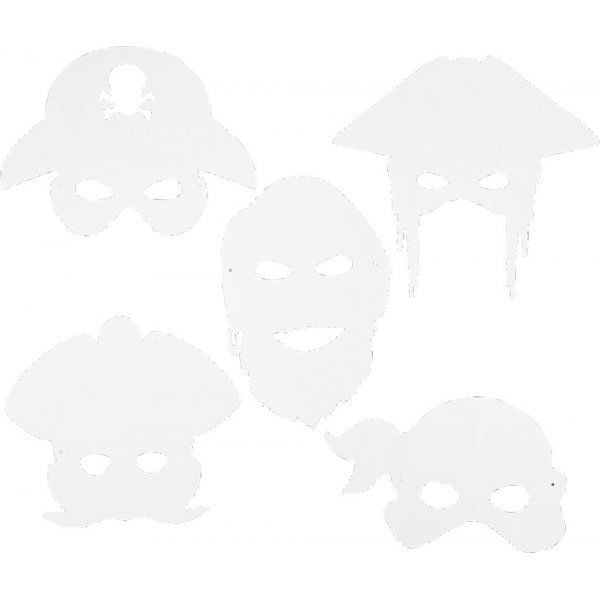 Piratenmasken - wei - 16 Stk