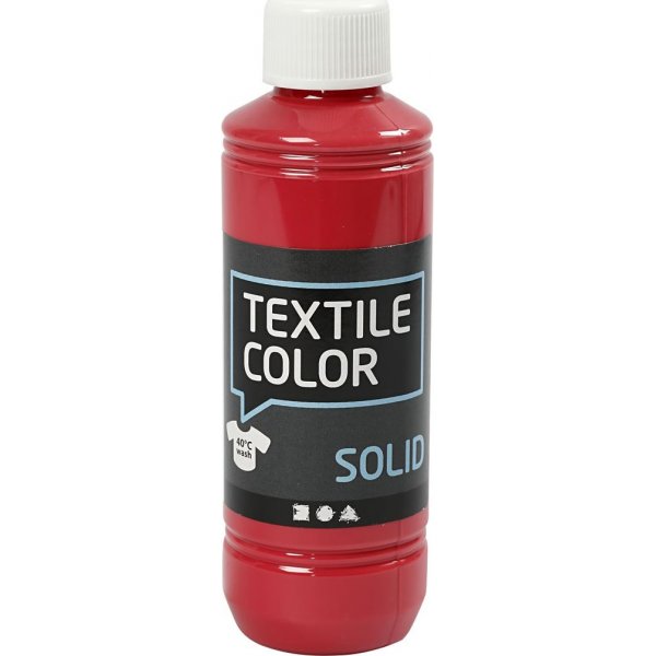 Textil Feste Textilfarbe - rot - deckend - 250 ml