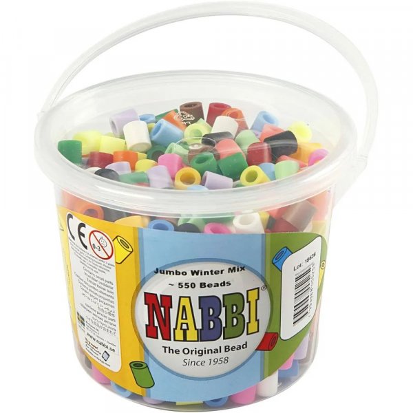NABBI Tube Perlen Jumbo 550 Stck - Komplementrfarben