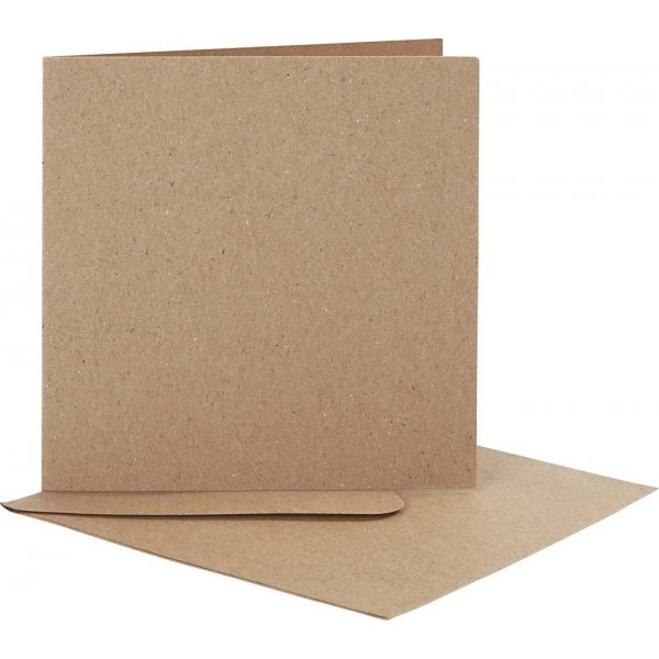 Postkarte mit Umschlag - Natur - 12,5 x 12,5 cm - 10 Stk
