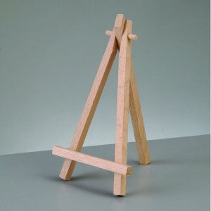 Staffelei H 16 x B 9 x T 1,5 cm - unbehandeltes Holz Staffelei H 16 x B 9 x T 1,5 cm - unbehandeltes Holz