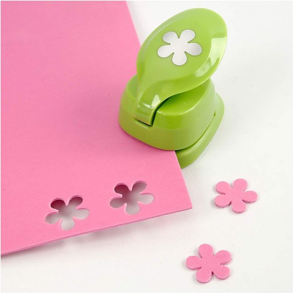 Papierstanzer - Blume - Schmetterling und Herz - 3 Stk