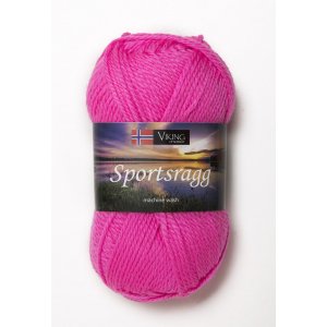 Wikingergarn Sportlappen 50g - Neonrosa (577) SR Wikingergarn Sportlappen 50g - Neonrosa (577) SR