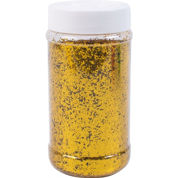 Glitzer streut grobes Gold