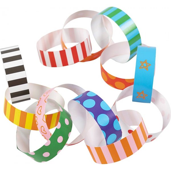 Girlandenstreifen mit Aufdruck - Gemustert - 2400 Stk