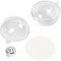 Dekokugel - transparent - 5 cm - 10 Stk