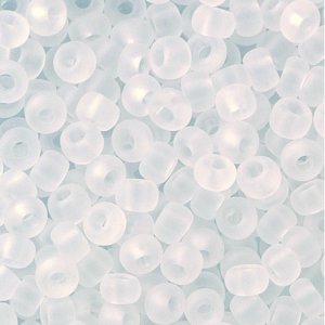 Rocailleperlen matt transparent ø 2,6 mm - Kreideweiß Rocailleperlen matt transparent ø 2,6 mm - Kreideweiß