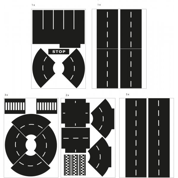 Aufkleber Kurven und Kreuzungen