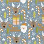 Geschenkpapier - Weihnachtsmann - Weihnachtsgeschenk - Lutscher - Rentier - 5 m