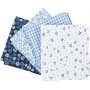 Patchworkstoff - Blau - 4 Stk