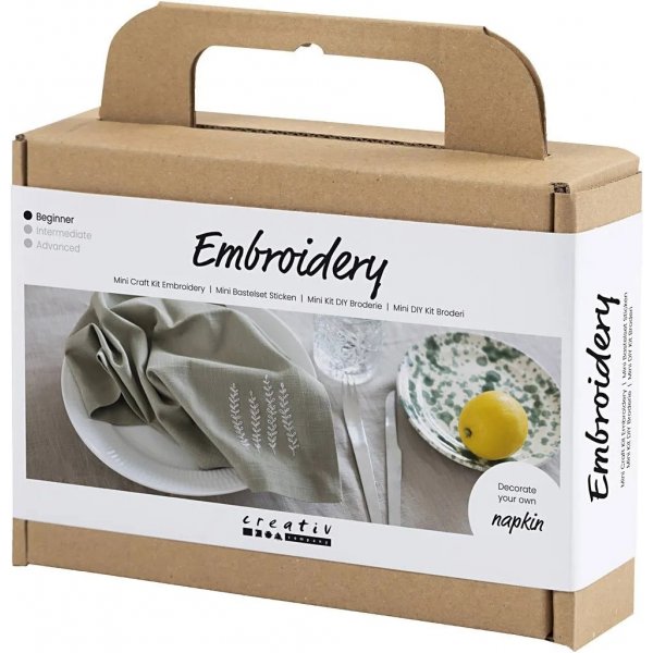 Mini DIY Kit Stickerei, Serviette