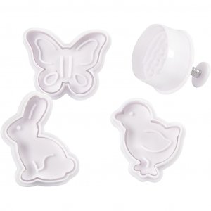 Geprägte Ausstechformen - Ostermotiv 5 cm - 4 Stück Geprägte Ausstechformen - Ostermotiv 5 cm - 4 Stück