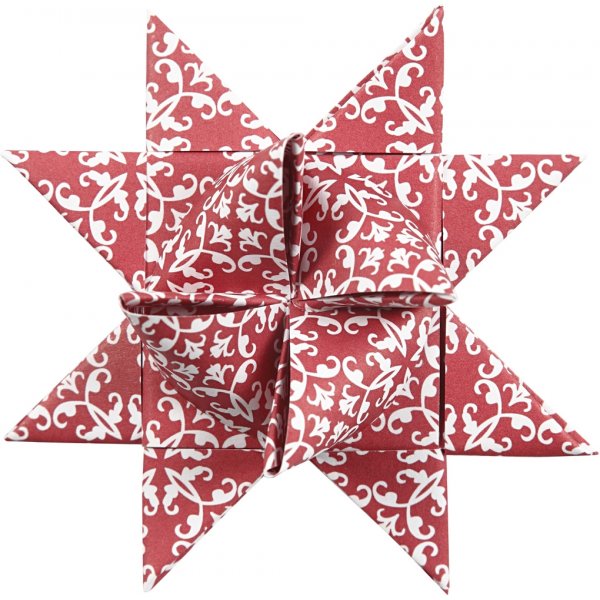 Sternstreifen - rot - wei - 6,5+11,5 cm - 60 Streifen