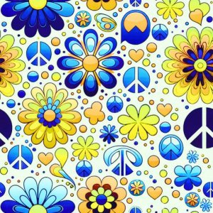 Blomsterpeace - blau/gelb Blomsterpeace - blau/gelb