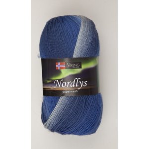 Wikingergarn Nordlys 100g - Weiß/Blau (923) Wikingergarn Nordlys 100g - Weiß/Blau (923)