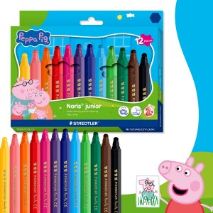 Greta Gris Jumbo-Filzstifte, verschiedene Farben - 12er-Packung