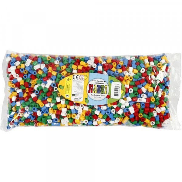 NABBI Tube Perlen - Jumbo 3200 Stck - Standardfarben
