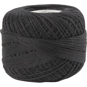 Mercerisiertes Baumwollgarn - Schwarz - 20 g Mercerisiertes Baumwollgarn - Schwarz - 20 g