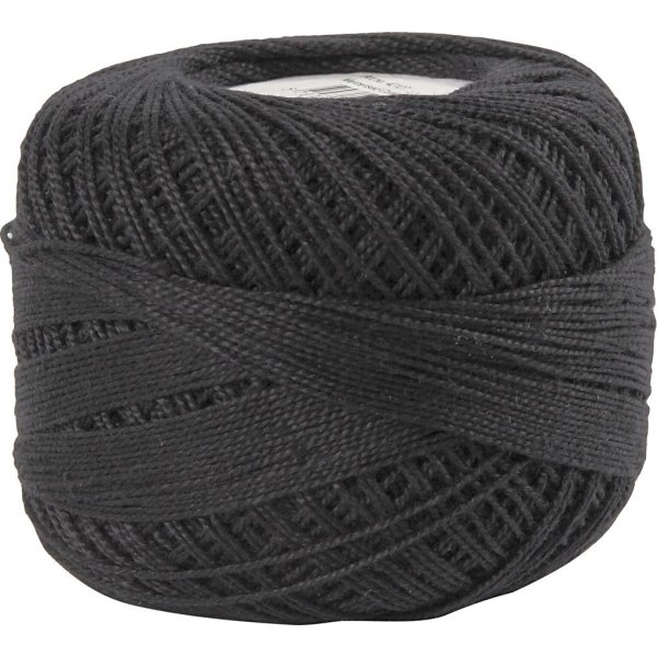 Mercerisiertes Baumwollgarn - Schwarz - 20 g