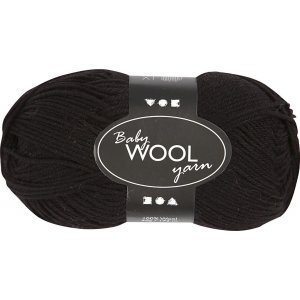 Babygarn - Schwarz - 50 g Babygarn - Schwarz - 50 g