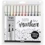 Skizzenmarker - Standardfarben - 12 Stk