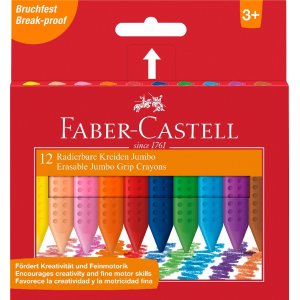 Kunststoff-Kreidegriff Jumbo - 12 Farben Kunststoff-Kreidegriff Jumbo - 12 Farben