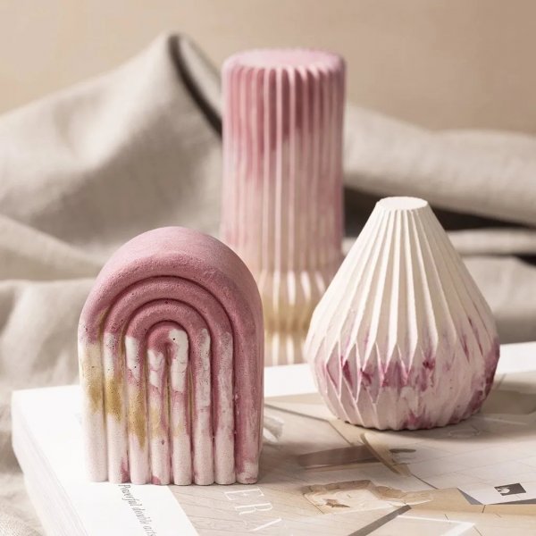 Silikonform - Geriffelter Zylinder