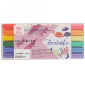 ZIG Brushables Pinselstifte, 6 Stück - Vivid ZIG Brushables Pinselstifte, 6 Stück - Vivid