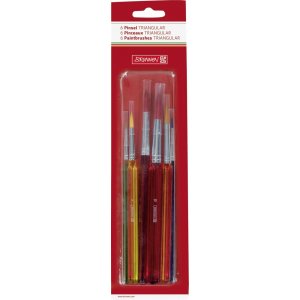 Schulpinsel dreieckig 6er-Pack Schulpinsel dreieckig 6er-Pack