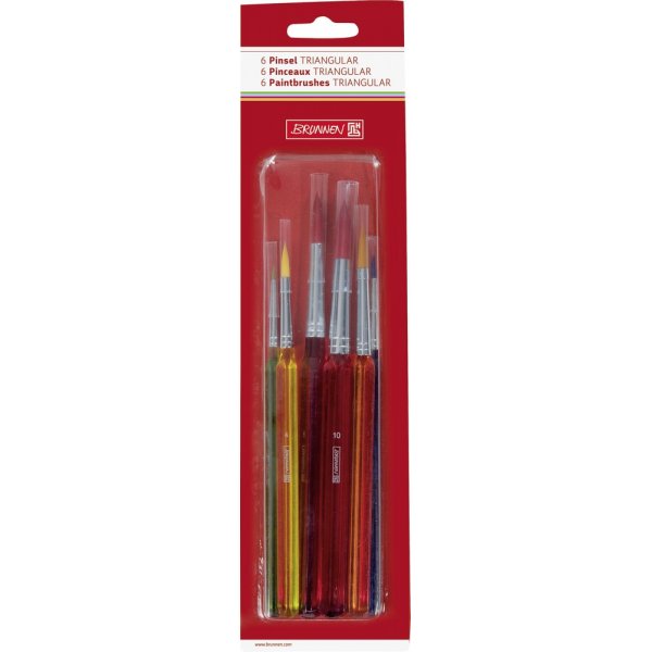 Schulpinsel dreieckig 6er-Pack