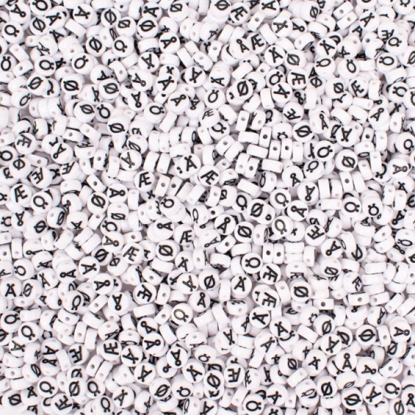 Buchstabenperlen,  7 mm, ,,,, 300 Stk