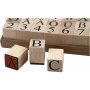 Stempel - Buchstaben und Zahlen - 20 x 20 mm - 45 Stk
