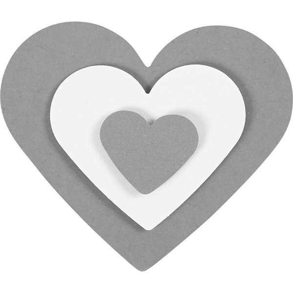 Schicht-auf-Schicht-Stanzer - Breite Herzen - 3 Stk