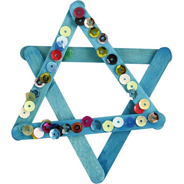 Glitzer und Holzstäbchen - gemischte Farben Glitzer und Holzstäbchen - gemischte Farben