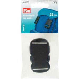 Schwarze Rucksackschnalle aus Kunststoff Schwarze Rucksackschnalle aus Kunststoff