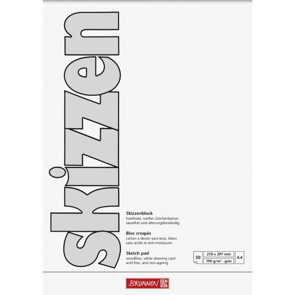 Skizzenblock - A4 190g (50 Seiten)