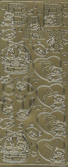 Abziehbilder - Baby & Teddy