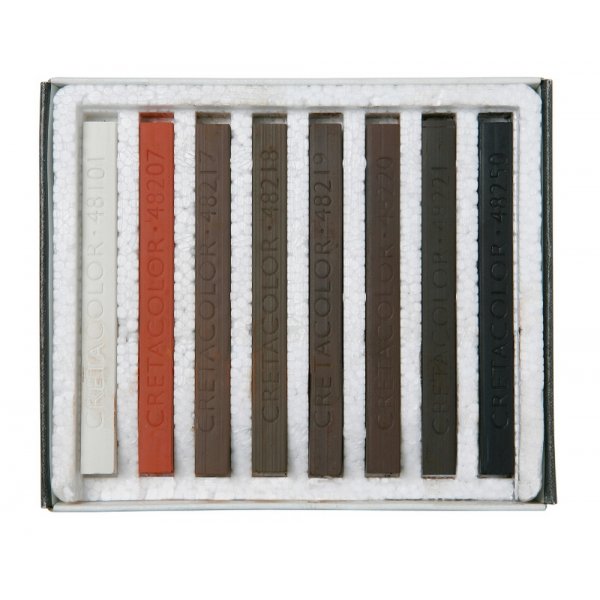 Cretacolor Pastellkreide Braun/Rot - 8 Buntstifte