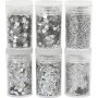 Glitzer und Pailletten - Silber - 6 x 5 g