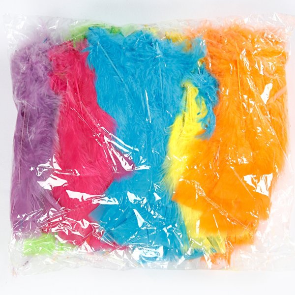 Daunen auf Stahldraht - verschiedene Farben - 144 x 3 Stk