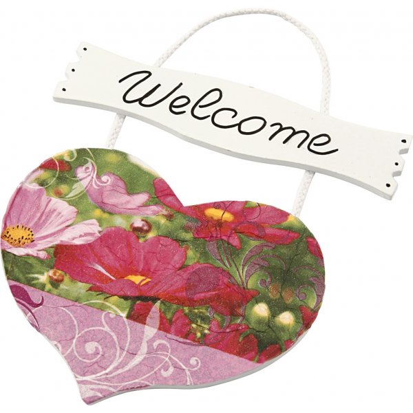 Herz mit Schild - 10 Stk