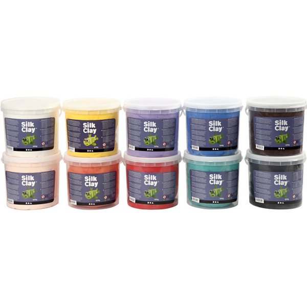 Silk Clay - gemischte Farben - 10 x 650 g