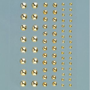 Halbperlen Acryl selbstklebend 3 5 7 mm - Gold Brillant 72er Pack rund Halbperlen Acryl selbstklebend 3 5 7 mm - Gold Brillant 72er Pack rund