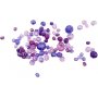 Harmony facettierte Kunststoffperlen - gemischt - lila - 45 g