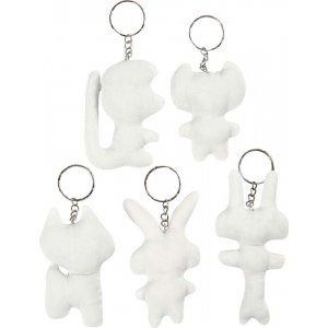 Textilfiguren mit Schlüsselanhänger - 5 Stk Textilfiguren mit Schlüsselanhänger - 5 Stk
